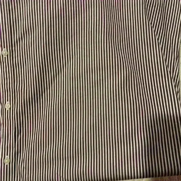 Preowned Lauren Ralph Lauren Button Down Shirt w/Burgandy/White Stripes size 2x - Picture 7 of 9